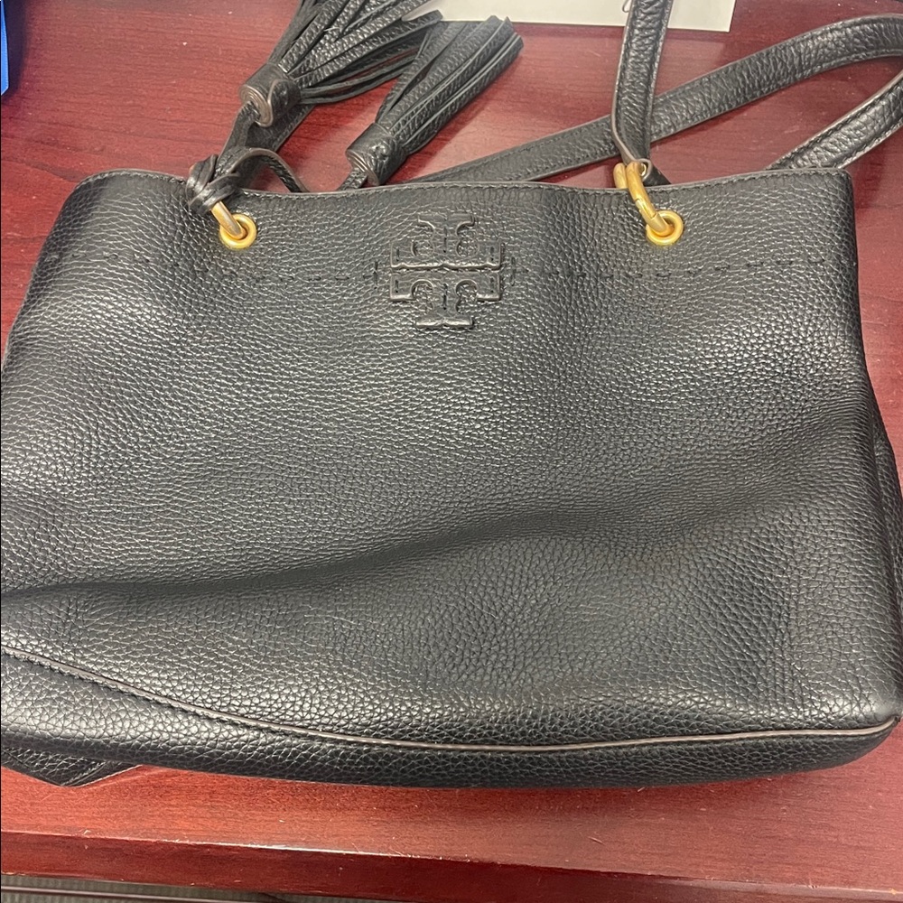 Tory Burch Black Leather Shoulder Bag